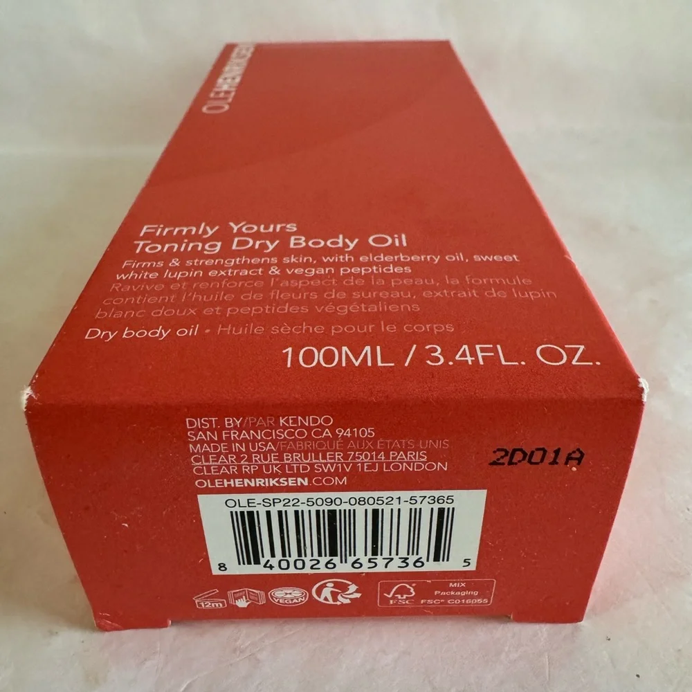 OLE HENRIKSEN Firmly Yours Toning Dry Body Oil with Peptides 3.4oz NIB $45
